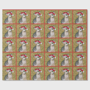 Sphynx Katzen-Sanktblumenweihnachten Geschenkpapier