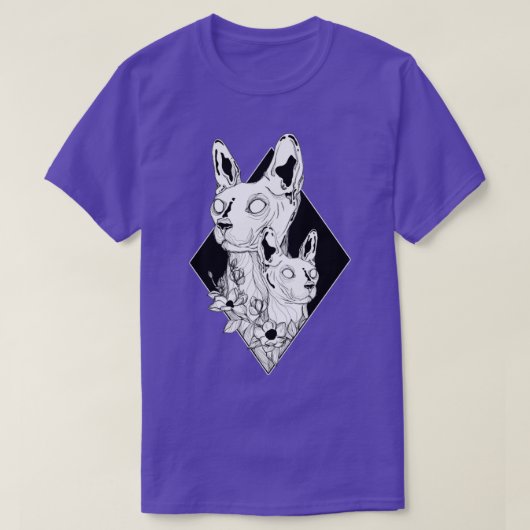 Sphynx Katzen T-Shirt (Design vorne)
