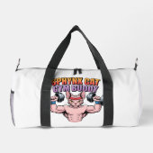Sphynx-Katzen-Turnkamerad Muskulöser Cartoon Duffle Bag (Rückseite)