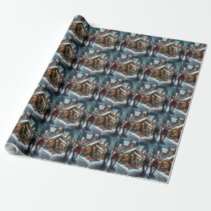 Sphynx Katzen Weihnachten Schnee Feiertag Geschenkpapier