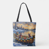 Sphynx-Katzen-Weihnachtsboot-Feiertag Tasche (Rückseite)