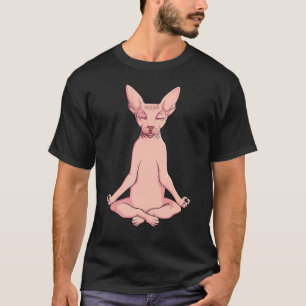 Sphynx-Katzen-Yoga-Meditations-Züchter Haarloses H T-Shirt