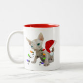Sphynx-Katzenkatze-Tasse Zweifarbige Tasse (Links)