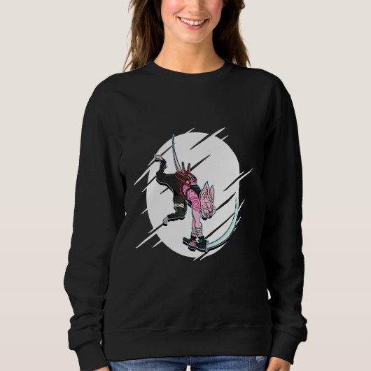 Sphynx-Katzenkrieger Samurai Sweatshirt (Vorderseite)