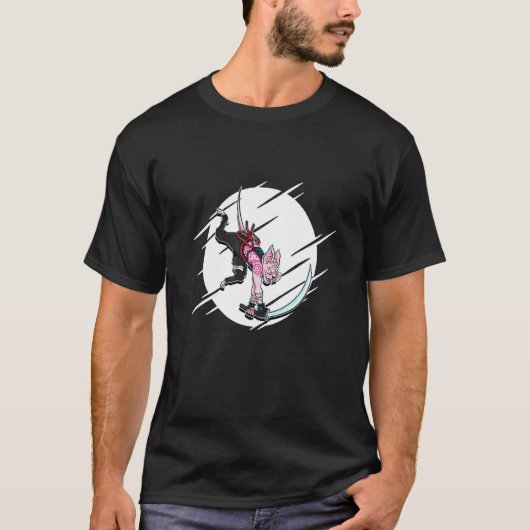 Sphynx-Katzenkrieger Samurai T-Shirt (Vorderseite)