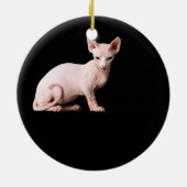 Sphynx Katzenliebling Geschenk für Männer Kinder J Keramik Ornament (Hinten)