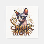 Sphynx-Katzenmutter Muttertagsparty Serviette (Vorderseite)
