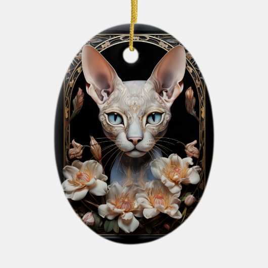 Sphynx Keramik Ornament (Vorne)