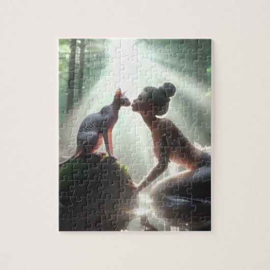 Sphynx Kissing Mermaid Puzzle (Vertikal)