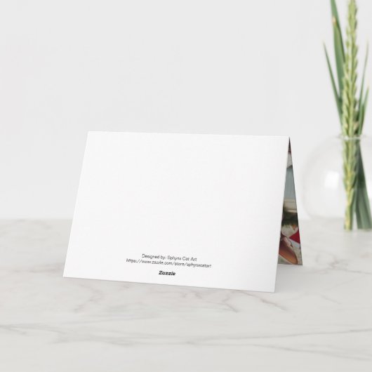 Sphynx Kittens Weihnachtskarte Dankeskarte (Rückseite)