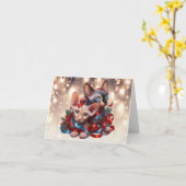 Sphynx Kittens Weihnachtskarte Karte (Gelbe Blume)