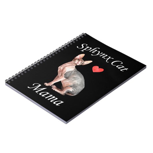 Sphynx Mama Cat Lover Pet Mutter Notizblock (Linke Seite)