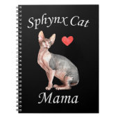 Sphynx Mama Cat Lover Pet Mutter Notizblock (Vorderseite)