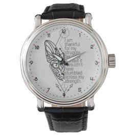 😻 Sphynx mit Weisheit Armbanduhr