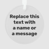 😻 Sphynx mit Weisheit, benutzerdefiniertem Text Ornament (Rückseite)