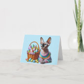 Sphynx Oaster herunterladbare Grußkarte Karte (Vorderseite)