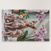 Sphynx-Orchidee Botanische Kunst Puzzle (Horizontal)