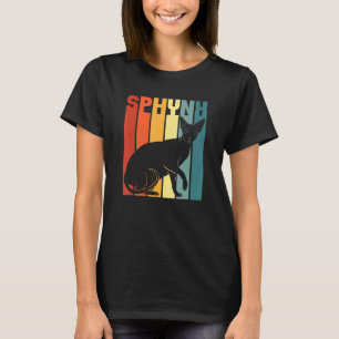 Sphynx Retro Vintage Haarlose Kahle Katze T-Shirt