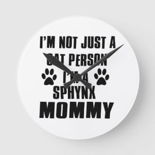 Sphynx shirts Cat Design Runde Wanduhr