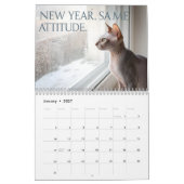 Sphynx Speaks: Editable Monthly Cat Humor Art Kalender (Jan 2027)