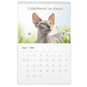Sphynx Speaks: Editable Monthly Cat Humor Art Kalender (Mär 2026)