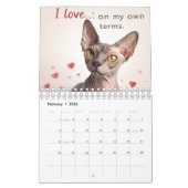 Sphynx Speaks: Editable Monthly Cat Humor Art Kalender (Feb 2026)