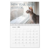 Sphynx Speaks: Editable Monthly Cat Humor Art Kalender (Jan 2026)