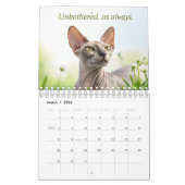 Sphynx Speaks: Editable Monthly Cat Humor Art Kalender (Mär 2026)
