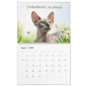 Sphynx Speaks: Editable Monthly Cat Humor Art Kalender (Mär 2026)