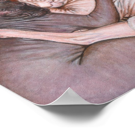 Sphynx Sphinx Cat Malerei Art Poster (Ecke)