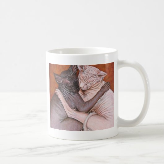 Sphynx Sphinx-Katzen-Katzen-Nickerchen-Zeit Kaffeetasse (Rechts)