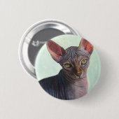 Sphynx Sphinx-Katzen-Katzen Sunitha Button (Vorne & Hinten)