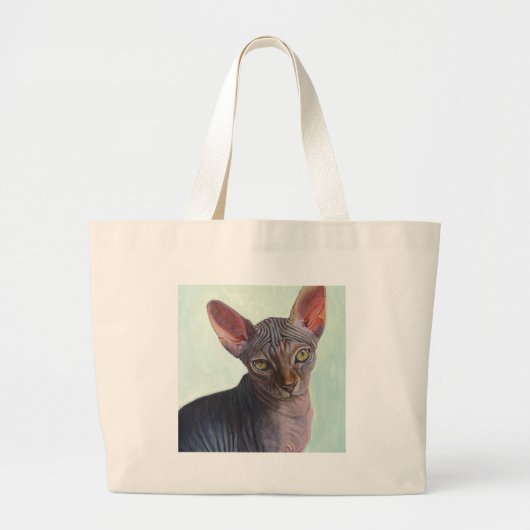 Sphynx Sphinx-Katzen-Katzen Sunitha Jumbo Stoffbeutel (Vorne)