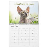 Sphynx spricht: Bearbeitbare monatliche Katzenhumo Kalender (Mär 2027)
