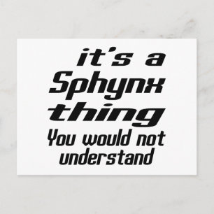Sphynx Thing Designs Postkarte