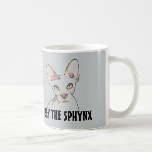 SPHYNX UNBEHAARTE KATZEN, Kaffee-Tassen, BEFOLGEN Kaffeetasse (Rechts)