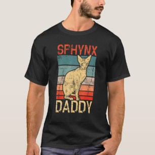 Sphynx-Vater-Kätzchen-Tierbesitzer Vintage-Sphynx- T-Shirt