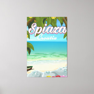 Spiaza Croatia Strandurlaub Poster Leinwanddruck