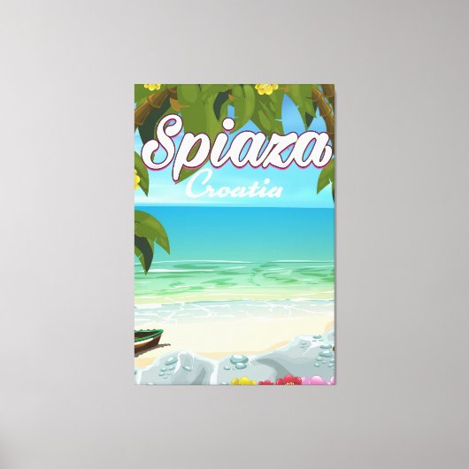 Spiaza Croatia Strandurlaub Poster Leinwanddruck (Vorderseite)