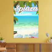 Spiaza Croatia Strandurlaub Poster Leinwanddruck (Insitu (Wohnzimmer))