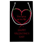 Spicaler Chili Pepper Heart Kleine Geschenktüte (Rückseite)