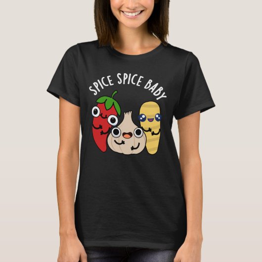 Spice Baby Funny Food Pub Dark BG T-Shirt (Vorderseite)
