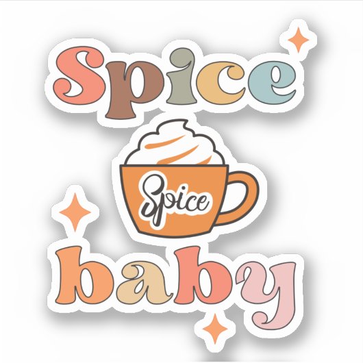Spice Baby Pumpkin Spice Latte Aufkleber (Vorderseite)
