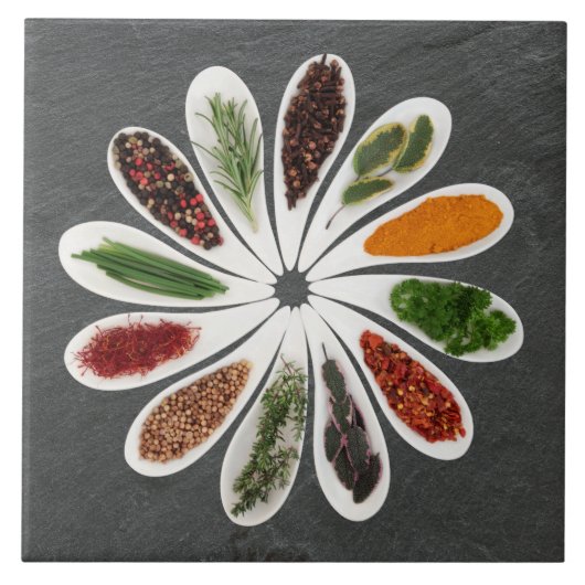 Spice Bloom Kunst Küche Fliese (Vorderseite)