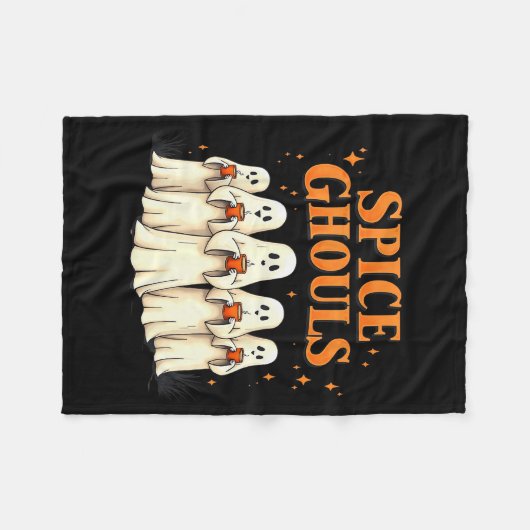 Spice Ghouls Funny Halloween Ghost Pumpkin Women G Fleecedecke (Vorderseite (Horizontal))