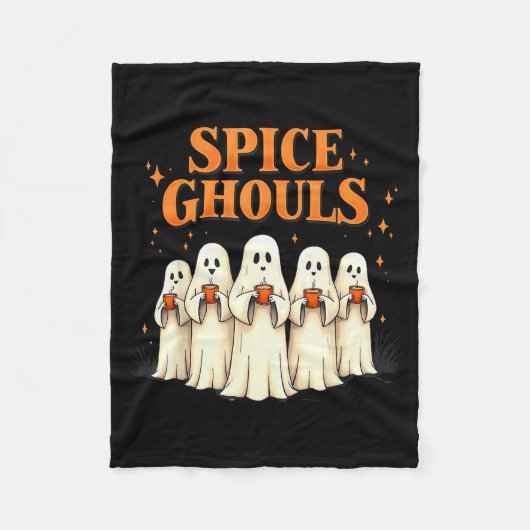 Spice Ghouls Funny Halloween Ghost Pumpkin Women G Fleecedecke (Vorderseite)
