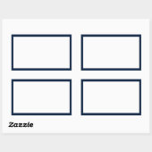 Spice jar Dunkelnavy Blanc Blanche Rechteckiger Aufkleber (Blatt)