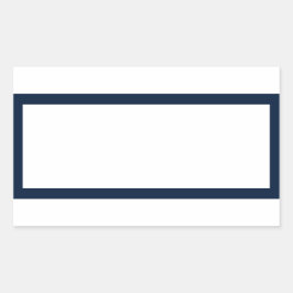 Spice jar Dunkelnavy Blanc Blanche Rechteckiger Aufkleber