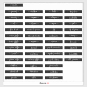 Spice Jar Labels