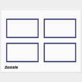 Spice jar navy blauen Rand Blanko rechteckiges Eti Rechteckiger Aufkleber (Blatt)